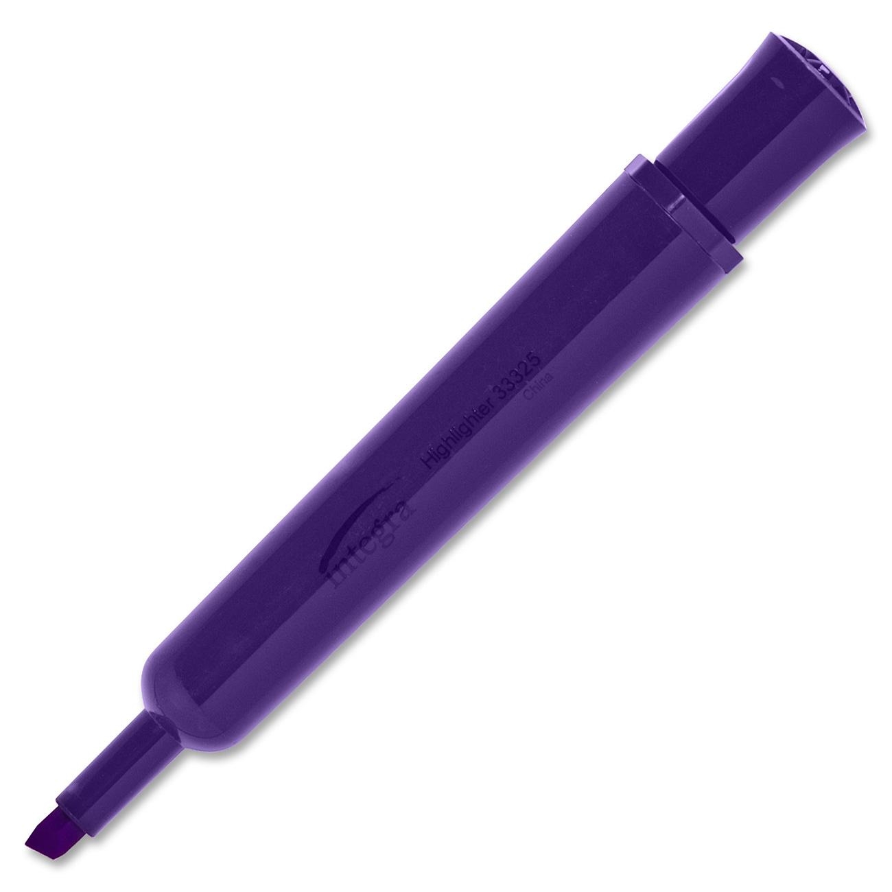 Integra Chisel Tip Desk Purple Highlighter 12 Pack eBay