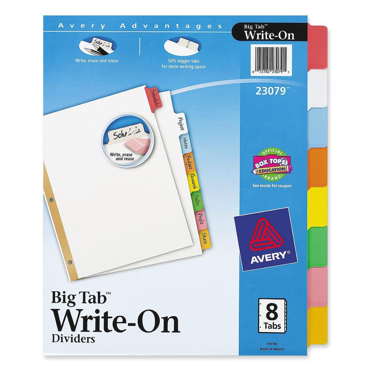 Avery Write-On Dividers, 8-Tab - LD Products