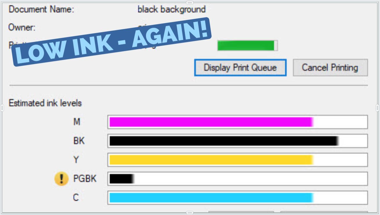 Why does my printer cartridge run out of ink so fast?