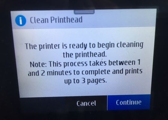 HP OfficeJet 8012 Printhead Cleaning