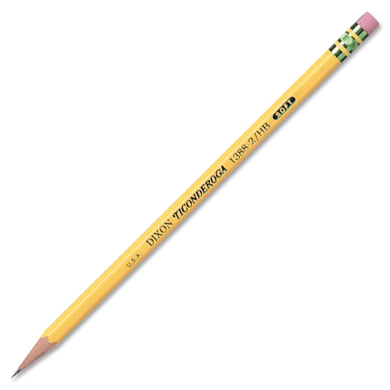 Ticonderoga Pencil, w/ Eraser, No 2 Med. Soft LD Products