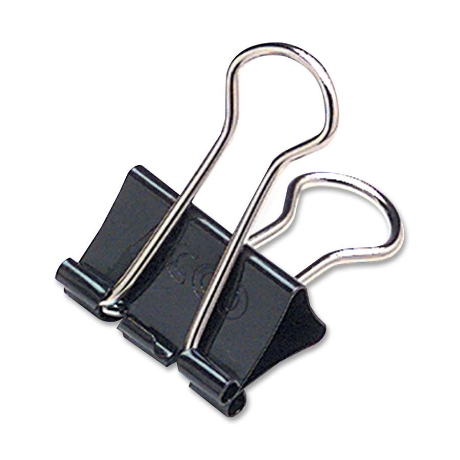 Acco Binder Clips, Small, 3/4"W, Black/Silver - LD Products
