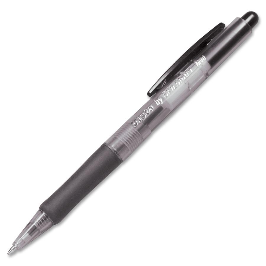 Skilcraft Retractable Vista Ballpoint Pen, Black - 12 Pack - LD Products