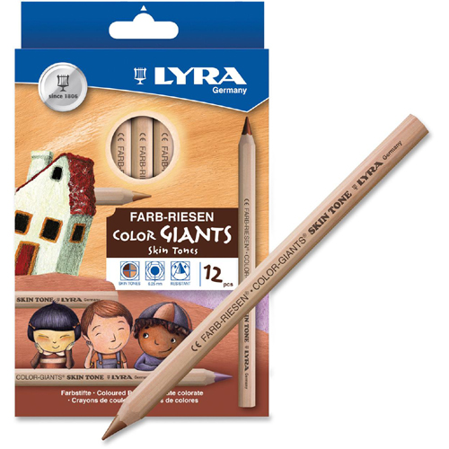 Dixon Lyra Color Giants Skin Tone Colored Pencils - LD ...