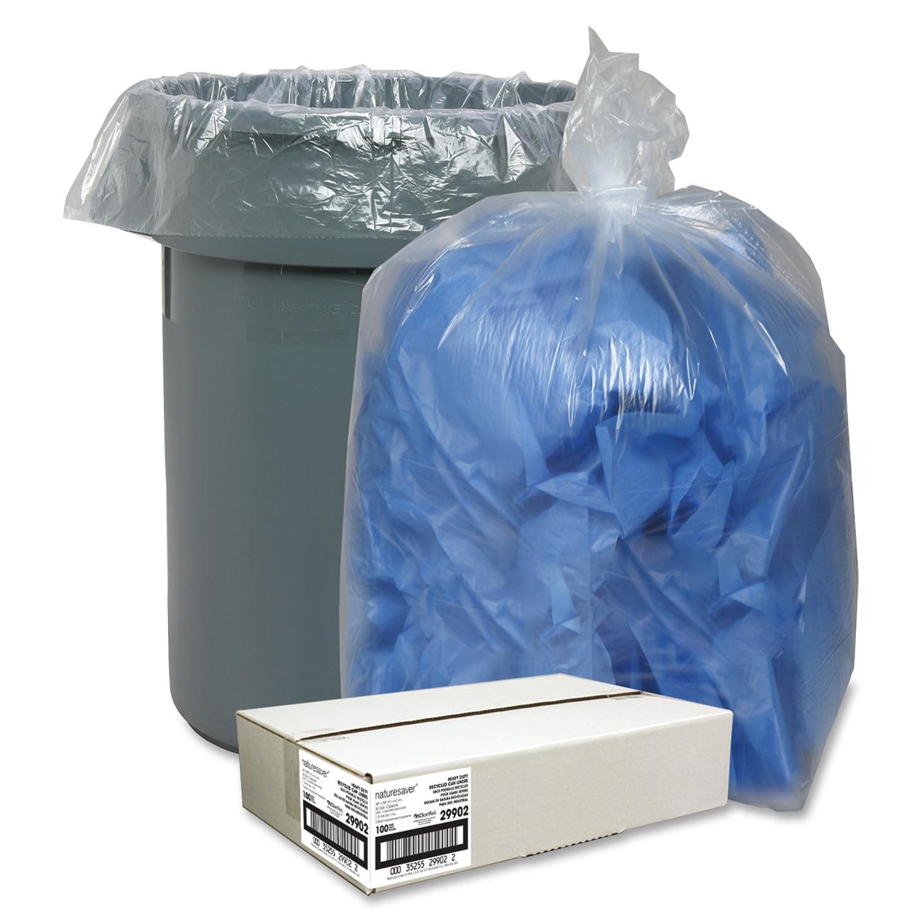 Clear Recycled Trash Can Liner - LD Products