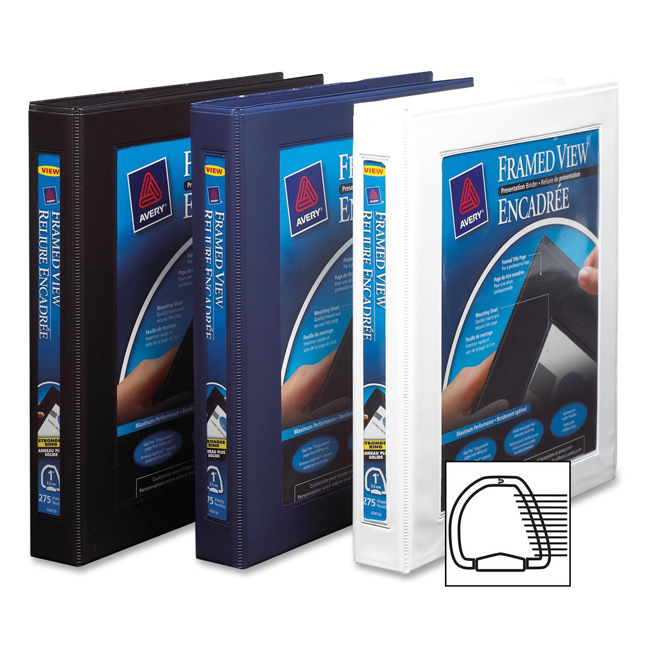 Avery DRing Frame View Binder, 1" Capacity LD Products