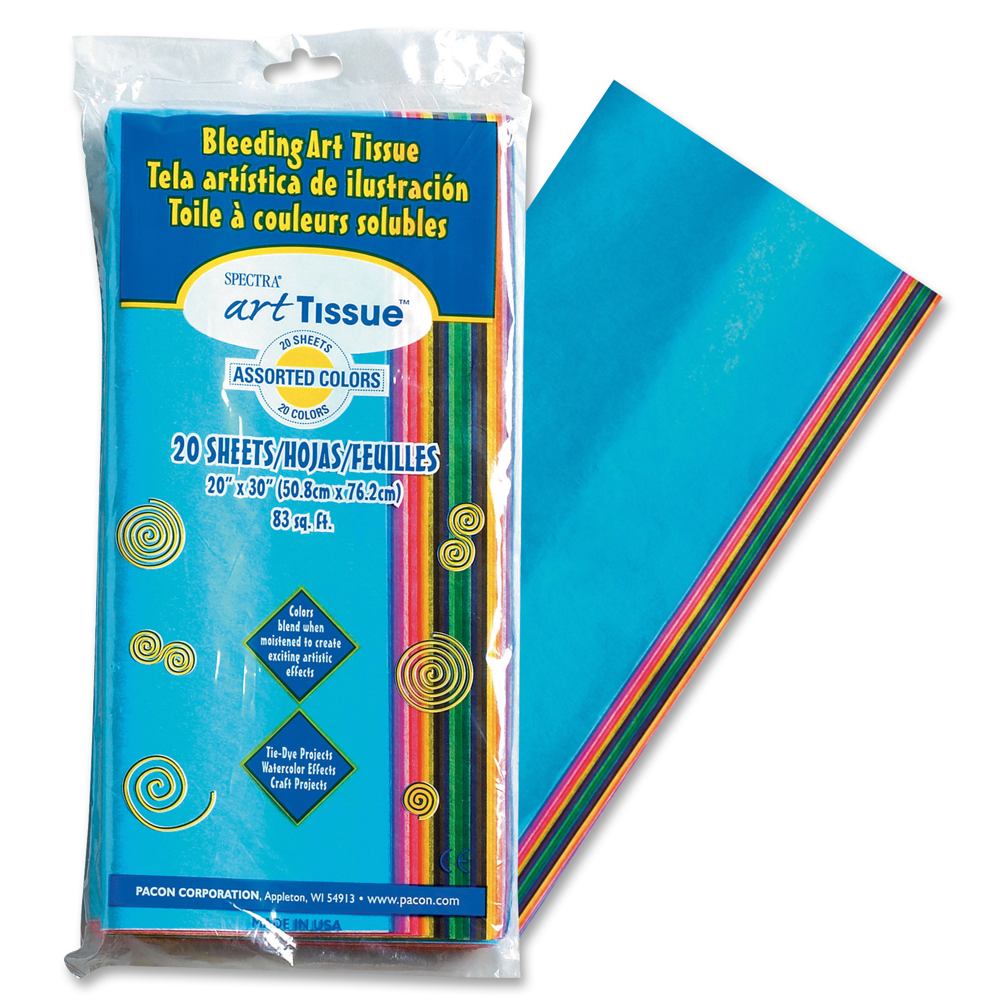 Pacon Spectra Art Tissue Paper Assortment 20 per pack LD Products