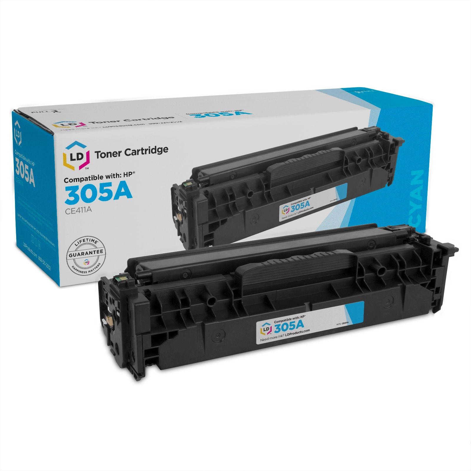combineren Haalbaarheid Infrarood Remanufactured HP 305A Cyan CE411A Toner Cartridge - LD Products
