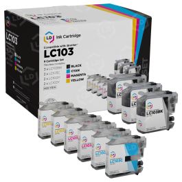 Brother LC103 Compatible 9 Set Ink Cartridge, Black, Cyan, Magenta