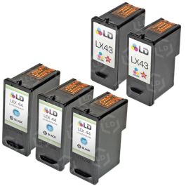 Set of 5 Remanufactured Lexmark Ink 44XL & 43XL - LD Products