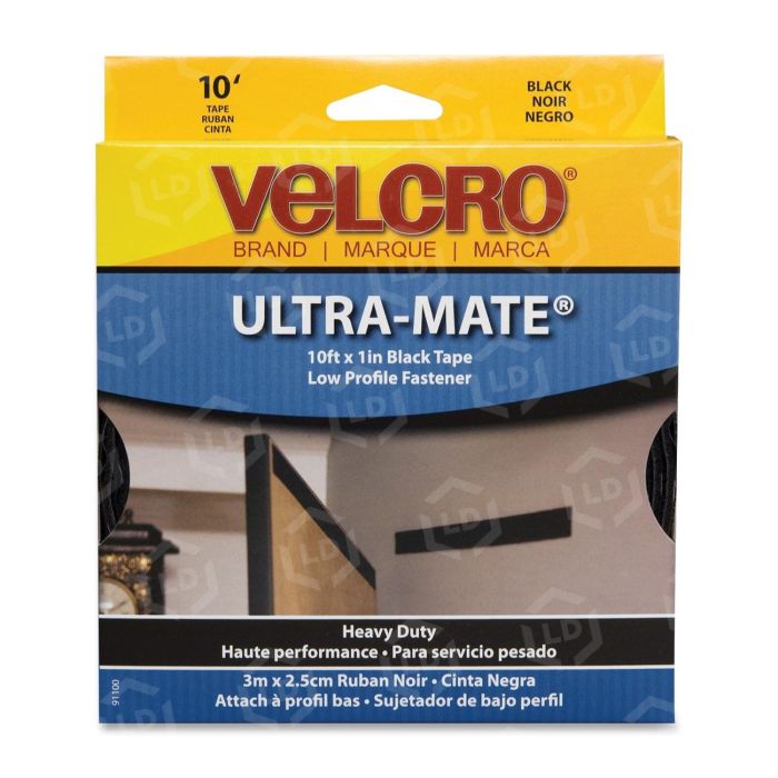 VELCRO® Brand Sticky Back Fastener with Dispenser - Black