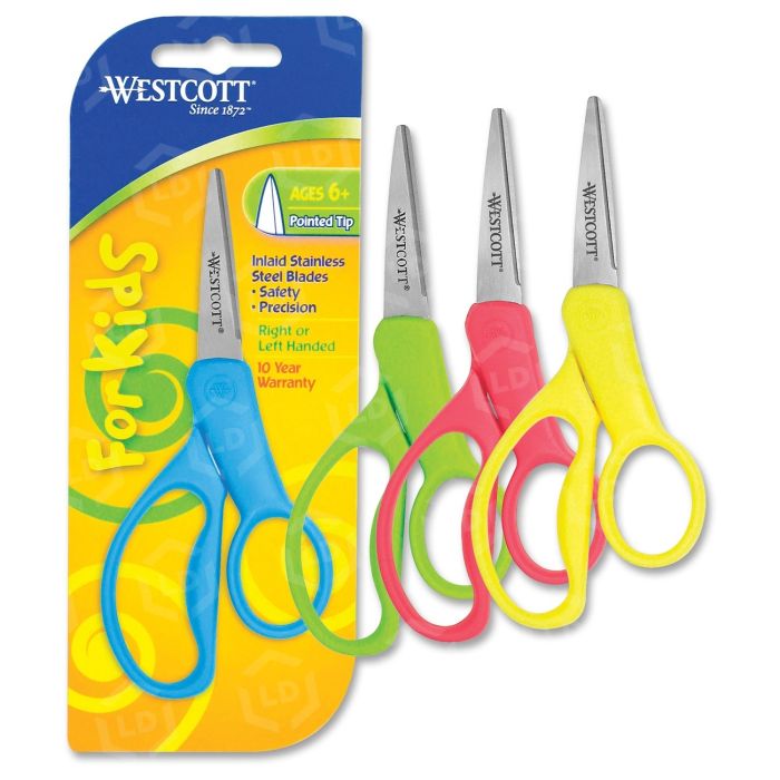 Westcott Kids Scissors 5 Pointed Assorted Colors 13131 