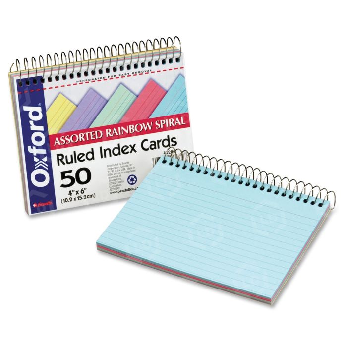  Oxford Blank Index Cards, 4 x 6, White (2 Pack) : Office  Products