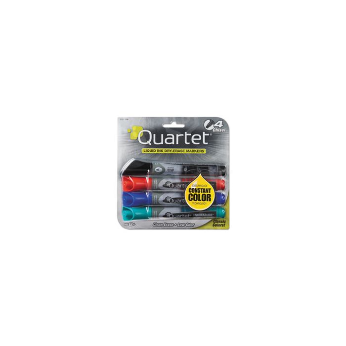 QRT5001M - Quartet EnduraGlide Dry-Erase Markers - Chisel Marker