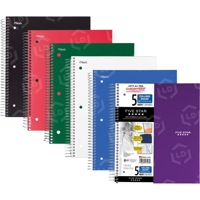 Mead Five Star 2-Subject Notebook - LD Products