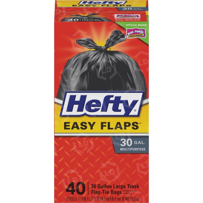 Hefty Easy Flaps 30Gal Lge Trash Bags - BX per box - LD Products