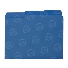 Smead Interior Folder - 100 per box Letter - 8.50" x 11" - Navy Blue