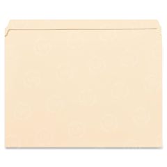 Smead Straight Cut File Folder - 8.50" x 11" - 0.75" Expansion - 11 pt. - Manila - 100 / box