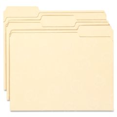 Smead Top Tab File Folder  - 8.50" x 11" - Assorted Position - Manila
