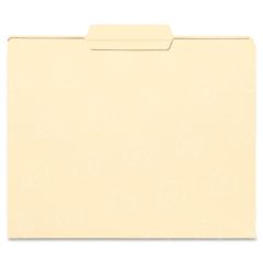 Smead Top Tab File Folder - 100 per box Letter - 8.50" x 11" - 1/3 Tab Cut on Center - Manila