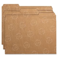 Smead Kraft File Folder - 100 per box Letter - 8.50" x 11" - 1/3 Tab Cut on Assorted Position - Kraft