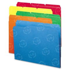 Smead Top Tab File Folder - Letter - 8.50" x 11" - 1/3 Tab Cut on Assorted Position - Assorted - 100 / Box