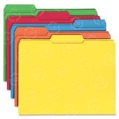Smead Colored File Folder - 100 per box Letter - 8.50" x 11" - 1/3 Tab Cut on Assorted Position - Assorted