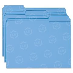 Smead Colored File Folder - 100 per box Letter - 8.50" x 11" - Blue