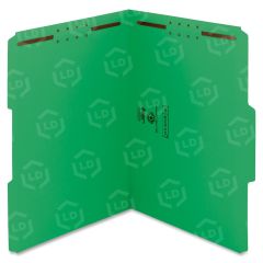 Smead Colored Top Tab Fastener File Folder - 50 per box Letter - 8.50" x 11" - Green