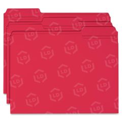 Smead Colored File Folder - 100 per box Letter - Assorted Position - Red