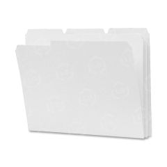 Smead Colored File Folder - 100 per box Letter - 1/3 Tab Cut - 0.15" - White