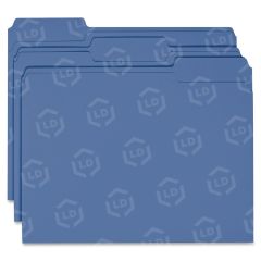 Smead Colored File Folder - 100 per box Letter - Assorted Position - Navy Blue