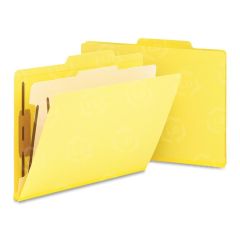 Smead Top Tab Colored Classification Folder - 8.50" x 11" - Tyvek - Yellow