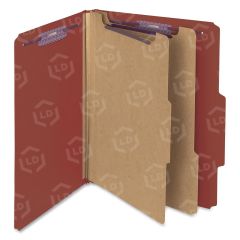 Smead SafeSHIELD Colored Classification Folder - 8.50" x 11" - Red