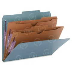 Smead SafeSHIELD Classification Folder with Pocket Divider - 8.50" x 11" - Blue