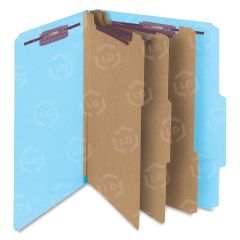 Smead SafeSHIELD Top Tab Classification Folder - 8.50" x 11" - 0.32" - Blue