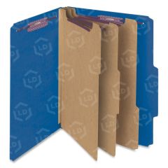 Smead SafeSHIELD Top Tab Classification Folder - 8.50" x 11" - Dark Blue