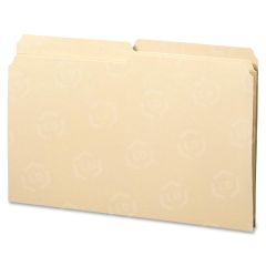 Smead Manila File Folder - 100 per box Legal - 8.50" x 14" - 1/2 Tab Cut on Assorted Position - Manila