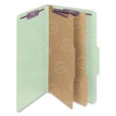 Smead SafeSHIELD Colored Classification Folder - 8.50" x 14" - 2/5 - Tyvek - Gray, Green