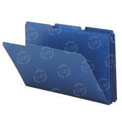 Smead Colored Pressboard Folder - 25 per box Legal - 8.50" x 14" - Dark Blue