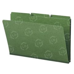 Smead Colored Pressboard Folder - 25 per box Legal - 8.50" x 14" - Green