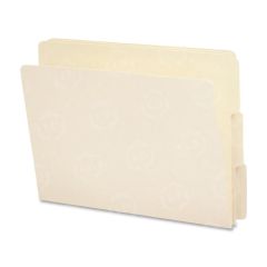 Smead End Tab File Folder - 100 per box Letter - 8.50" x 11" - 1/3 Tab Cut on Assorted Position - Manila