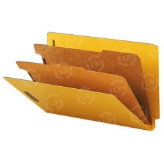 Smead End Tab Classification Folder - 10 per box - 8.50" x 14" - Yellow