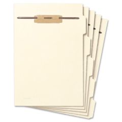 Smead Folder Divider with Fastener - 50 per pack Letter - 8.50" x 11" - Manila - 50 / Pack