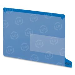 Smead 2 Pocket Style Vinyl Tab Out Guide - 25 per box 13.25" x 9" - Blue Divider