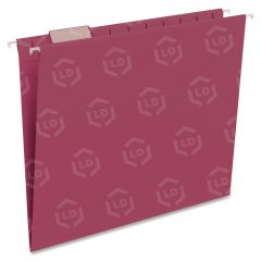Smead Colored Hanging File Folder - 8.50" x 11" on Assorted Position - Maroon