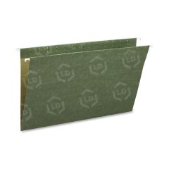 Smead Hanging Folder Without Tabs - 25 per box Legal - 8.50" x 14" - 2" Expansion - Green