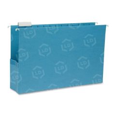 Smead Hanging Pocket - 25 per box Legal - 8.50" x 14" - 3" Expansion - Sky Blue, Clear