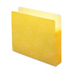 Smead TUFF Pocket Colored Top Tab File Pocket Letter - 8.50" x 11" - Tyvek - Yellow