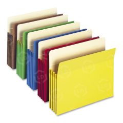 Smead TUFF Pocket Top Tab File Pocket - 5 per pack - Blue, Green, Red, Yellow, Redrope